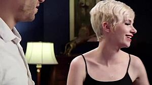 Stepmother Disciplines Petite Slave with Deepthroat Domination in German Group