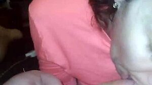 I suck that big monster cock while showing my small tits