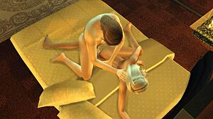 sims 4 wicked halloween part 2 - blonde young girl punished for cheating treason on halloween night