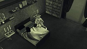 sims 4 wicked halloween part 2 - blonde young girl punished for cheating treason on halloween night