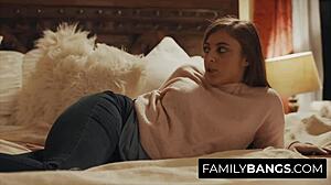 Hey, stepsisters Gia Derza and Luna Star share a bedroom on vacation, things get wild!