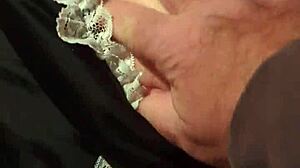 Milf In Stockings Sucks And Masturbates Outdoors On Halloween