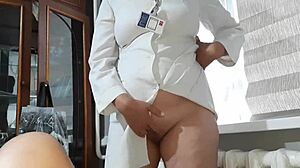 oh wow, doctor spying while nurse licks patient pussy!