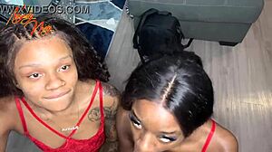 Ebony Babes Share Big Black Cock For Blowjobs