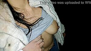 Stepsister Gives Intense Blowjob During Forest Walk