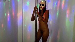 sexy latina dances on pole