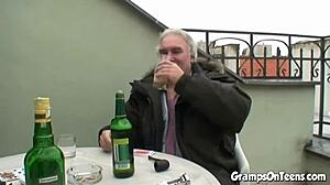 Gramps and teen fetish threesome bangs oldie