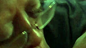 Black woman sucks white cock for interracial jizz load