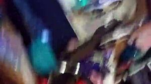 BBW wife grips and rides big white cock with tight pussy, clapping fat ass standing