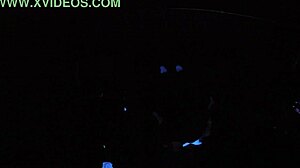 Scarlett Johnson intensely fucks in blacklight POV fetish scene.