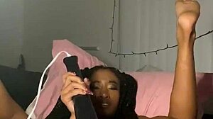 ebony teen 18+ gets so wet she squirts everywhere