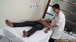 asian patient gets dildo action from gay doctor in hospital.