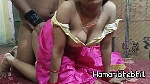 Indian Village Wife Moans Loud in Saree Sex Clip