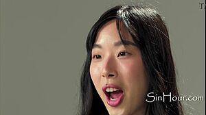 elle lee experiences intense orgasm in asian casting interview