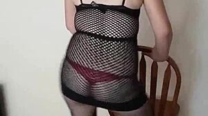 Latina lingerie striptease explodes!