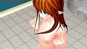 oh man i love this mmd with the red hair elf girl she's so cute ya know