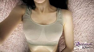 Sexy girl solo masturbates hard!