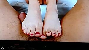 want a footjob from pornstar aaliyah love with cumshot on feet?