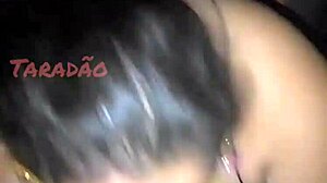 I cum in her mouth while she wears lingerie. Her big natural tits bounce.