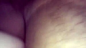 Horny white slut masturbates with big cock.