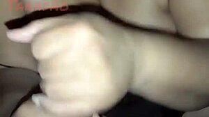 I cum in her mouth while she wears lingerie. Her big natural tits bounce.