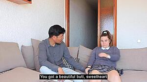 stepfather busts stepdaughter touching herself in bed