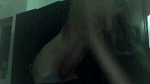 Blonde woman indulges in panties fetish while home alone in european setting.