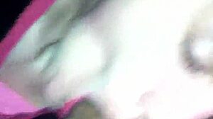 White girl passionately sucking and loving the big dick in blowjob.