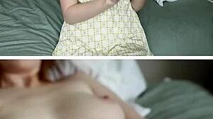 redhead german babe masturbates softly in may with nymph