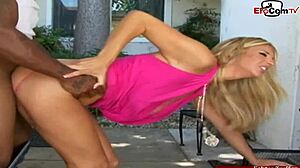Blonde Slut Craves Interracial Sex With BBC