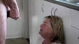 NZ master dominates slut with piss and cum on cold floor