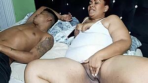 Does my horny stepmother masturbate while I rest? Yes, she does.