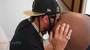 beautiful babe bent over with wet pussy and big natural tits gets fucked 😍