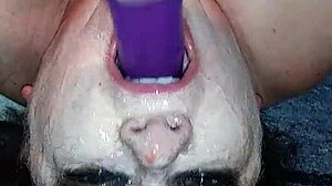 Ms TL's Throat Gets Messy With Dildo Toys