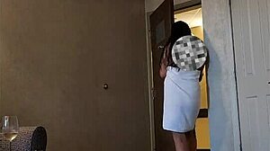 double pizza dare with delivery boy... oops!