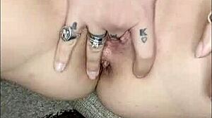 She plays with dildo in pussy and butt plug in ass