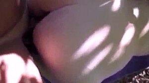 Hot wife tied to tree for raw bareback fuck and deepthroat facial