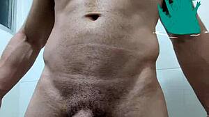 Can you believe this huge cock cums so much?