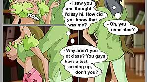 flora and helia have bookworm sex on desk in cartoon hentai flash game