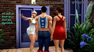 sims 4 superdude gets wild in 3d cartoon threesome action