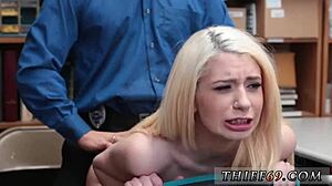 Petite Blonde Teen In Uniform Faces Hard Police Action
