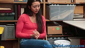 Caught thieving teen brunette in reality show