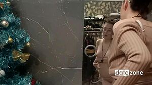 Pregnant babe with glasses masturbates in homemade video