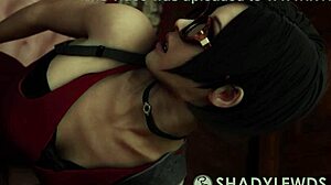 Ada boldly rides Leon in this steamy 3D cartoon hentai game scene.