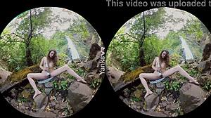 Hey, cutie Endza totally owns her pussy with that vibrator outdoors!