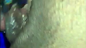 Interracial couple engages in ass fucking with squirting