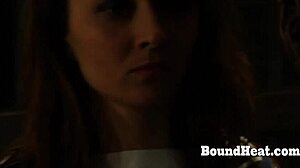 bound babe gets oily massage from mistress