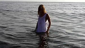 Blonde Teen Naked in Sea, So Divine!