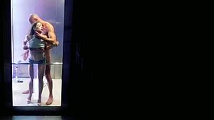 extremely hot outdoor fuck caught by drone and pedestrians, cum in mouth facial