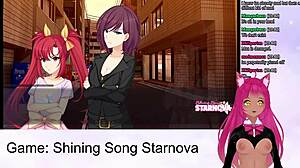 Vtuber Lewdneko's Ass Game in Shining Song Starnova